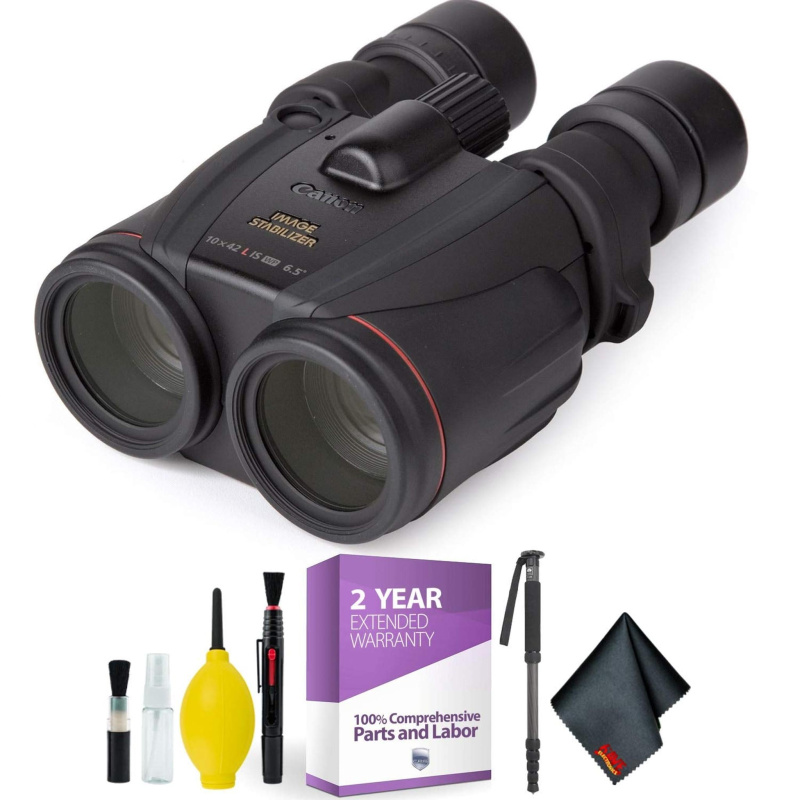 Canon 10x42 L is WP Image Stabilized Binocular + Cleaning Kit + 2 Year Extended Warranty (International Model)