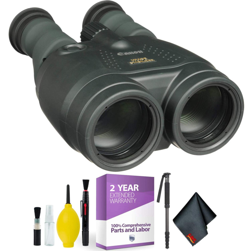 Canon 15x50 is All-Weather Image Stabilized Binocular + Cleaning Kit + 2 Year Extended Warranty Bundle (International Model)