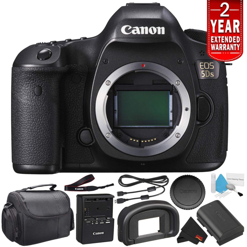 Canon EOS 5DS Digital SLR Camera 0581C002 (Body Only)- Starter Bundle (International Version) with 2 Year Seller Warrant (International Model)