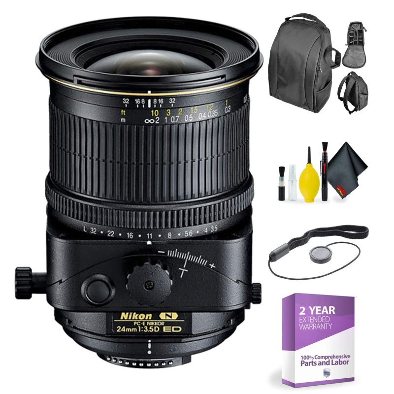 NIKON 24MM F/3.5D ED PC-E Manual Focus Lens + Deluxe Lens Cleaning Kit