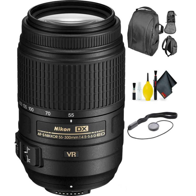 Nikon 55-300 F/4-5.6 AFS DX ED VR + Deluxe Lens Cleaning Kit
