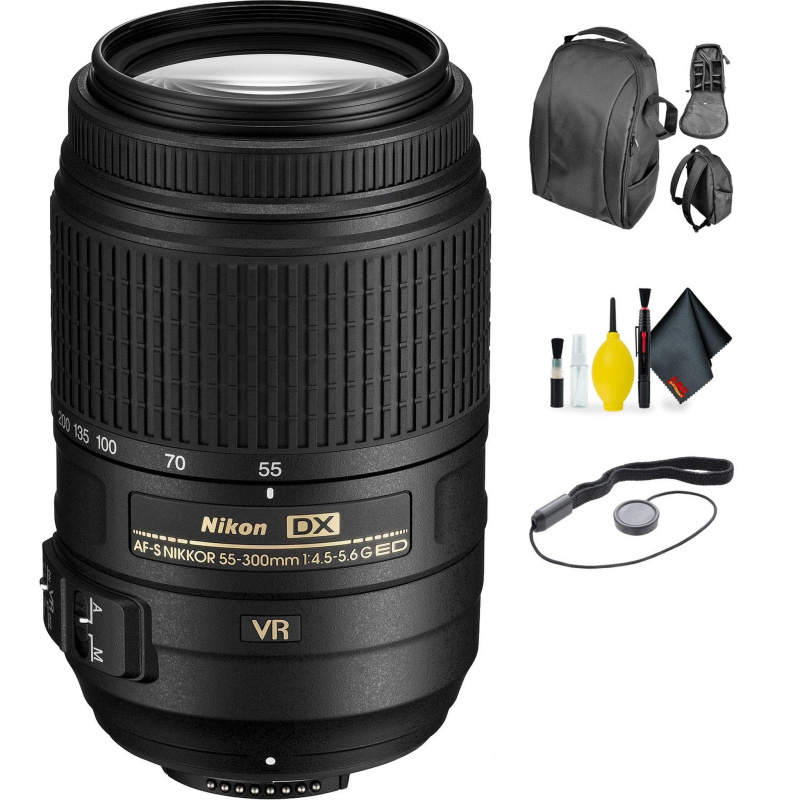 Nikon 55-300 F/4-5.6 AFS ED VR + Deluxe Lens Cleaning Kit