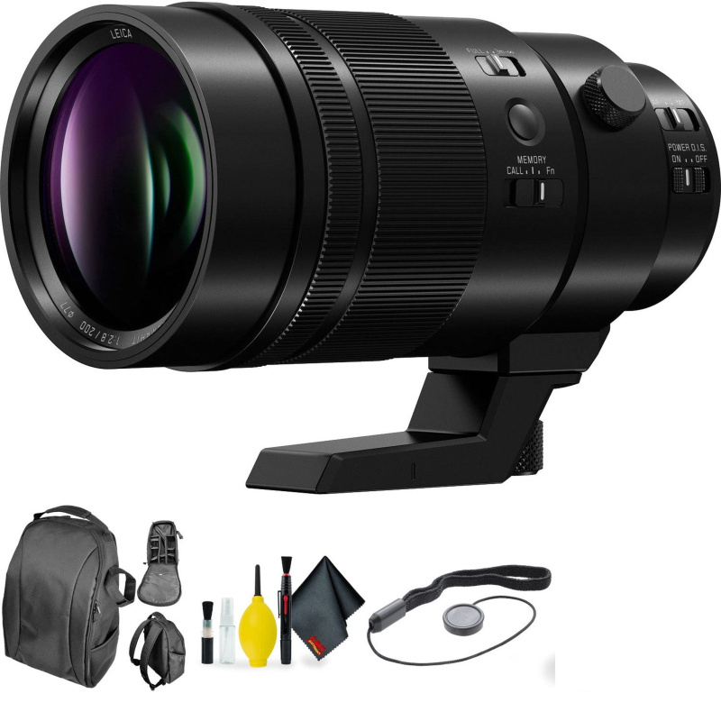 Panasonic Leica DG Elmarit 200mm f/2.8 Power O.I.S. Lens + Deluxe Lens Cleaning Kit Bundle