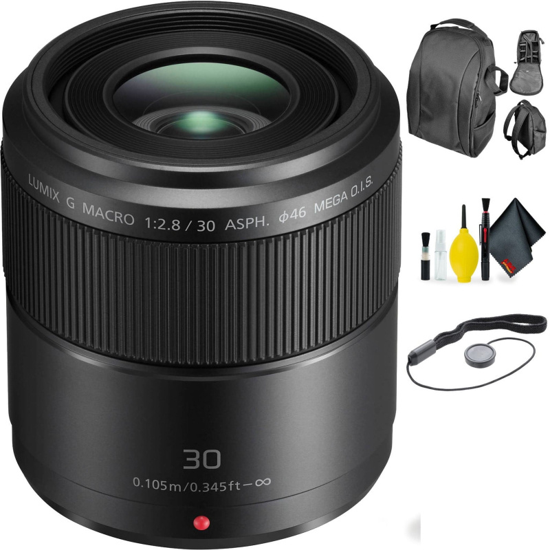 Panasonic 30mm f/2.8 O.I.S. Lens + Deluxe Lens Cleaning Kit