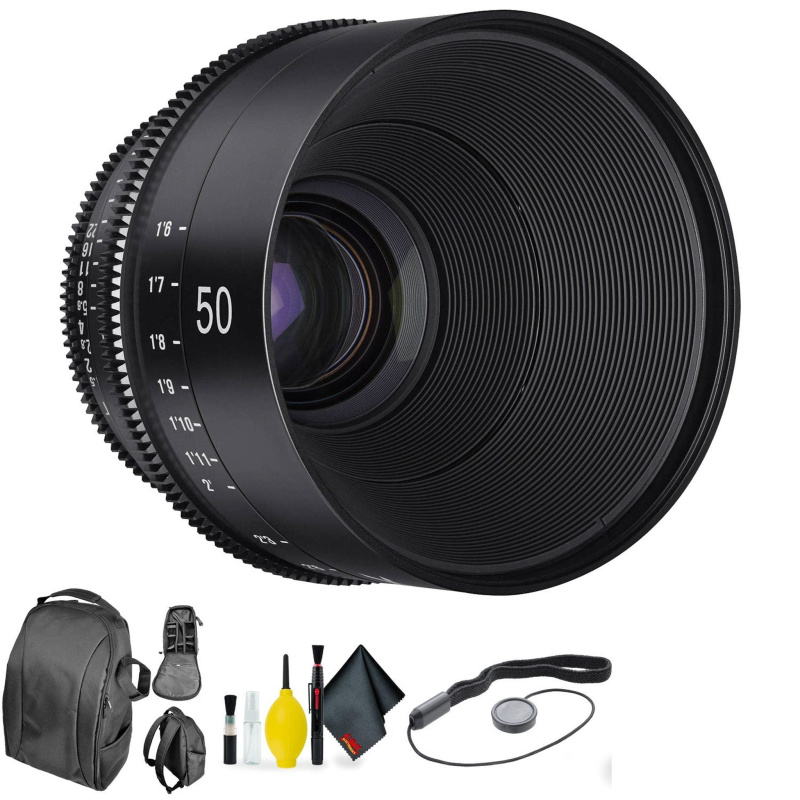 Xeen by Rokinon 50mm T1.5 for PL + Deluxe Lens Cleaning Kit Bundle