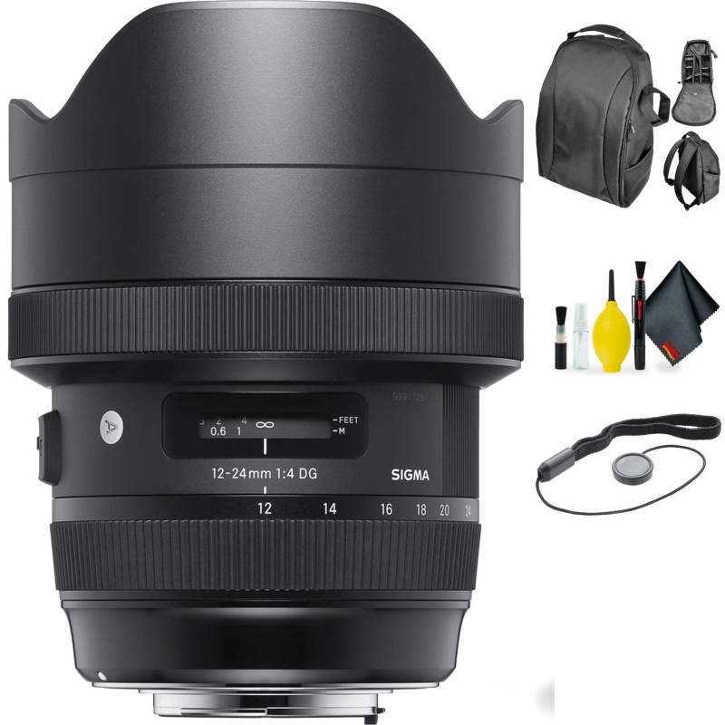 Sigma 12-24mm f/4 DG HSM Art Lens for Nikon + Deluxe Lens Cleaning Kit