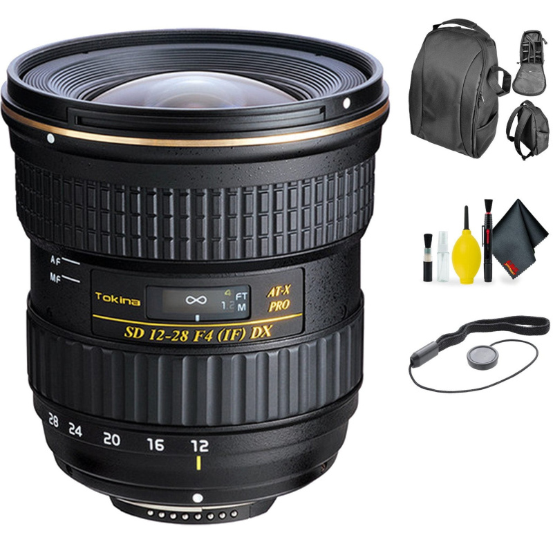 TOKINA 12-28 F/4.0 PRO DX Canon + Deluxe Lens Cleaning Kit Bundle (International Model)