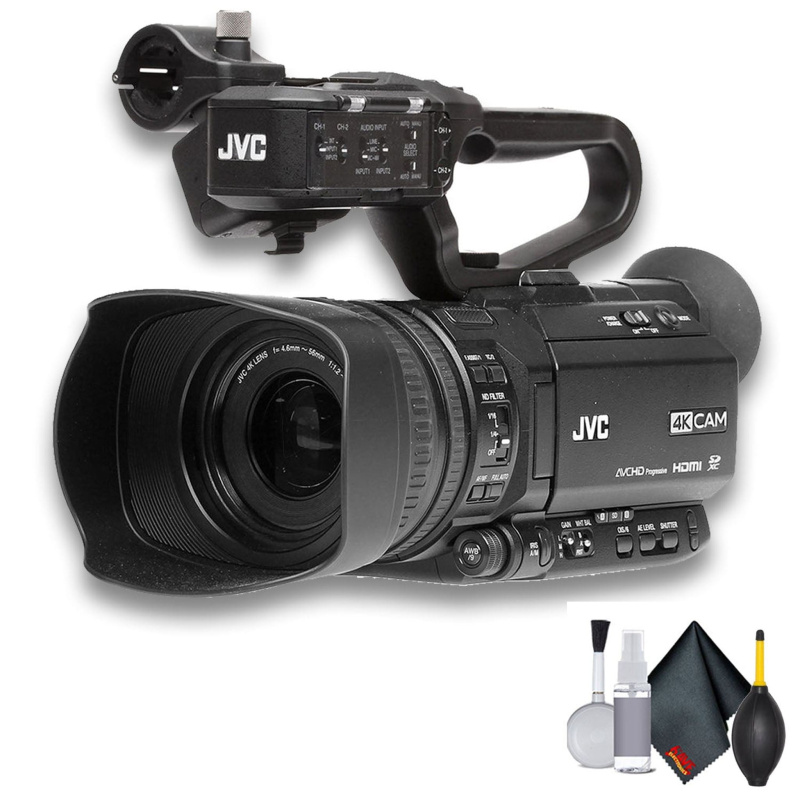 JVC GY-HM250 UHD 4K Streaming Camcorder with Built-in Lower-Thirds Graphics - Starter Bundle