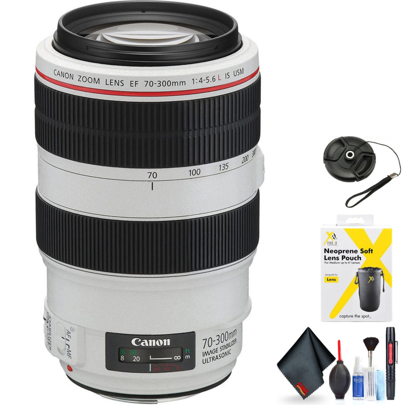 Canon EF 70-300mm f/4-5.6L is USM Lens for Canon EF Mount + Accessories (International Model with 2 Year Warranty)