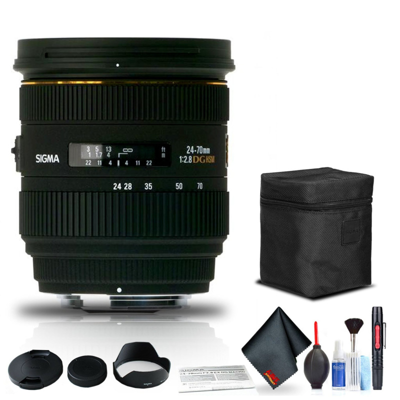 Sigma 24-70mm f/2.8 IF EX DG HSM Lens for Sony A for Sony A Mount + Accessories (International Model with 2 Year Warrant
