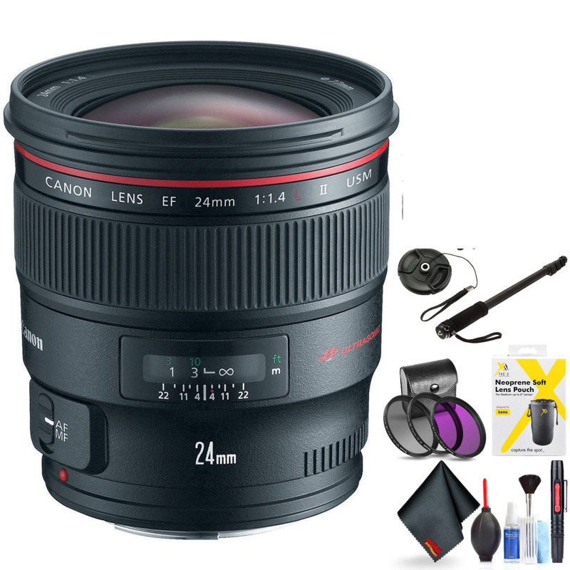 Canon EF 24mm F/1.4L Ii USM Lens for Canon 6D, 5D Mark IV, 5D Mark III, 5D Mark II, 6D Mark II, 5Dsr, 5Ds, 1Dx, 1Dx Mark (International Model)