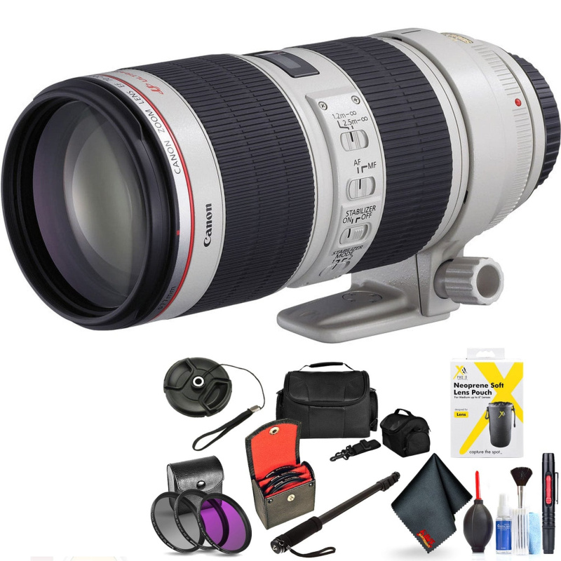 Canon EF 70-200mm F/2.8L is Ii USM Lens for Canon 6D, 5D Mark IV, 5D Mark III, 5D Mark II, 6D Mark II, 5Dsr, 5Ds, 1Dx, 1 (International Model)