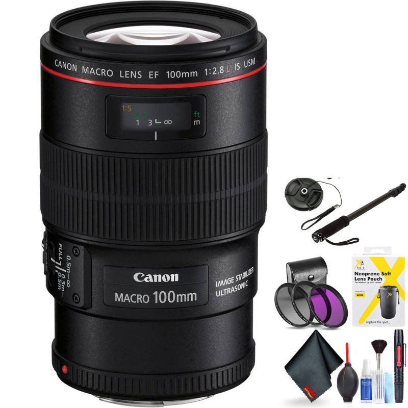 Canon EF 100mm F/2.8L Macro is USM Lens for Canon 6D, 5D Mark IV, 5D Mark III, 5D Mark II, 6D Mark II, 5Dsr, 5Ds, 1Dx, 1 (International Model)