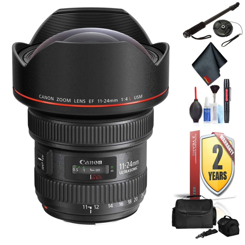 Canon EF 11-24mm F/4L USM Lens for Canon 6D, 5D Mark IV, 5D Mark III, 5D Mark II, 6D Mark II, 5Dsr, 5Ds, 1Dx, 1Dx Mark I (International Model)