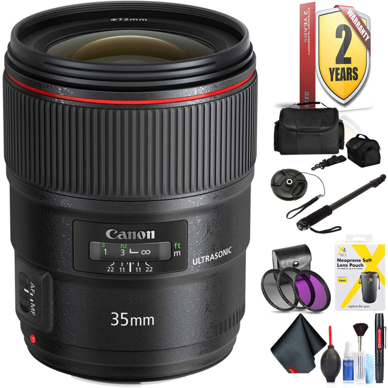 Canon EF 35mm F/1.4L Ii USM Lens for Canon 6D, 5D Mark IV, 5D Mark III, 5D Mark II, 6D Mark II, 5Dsr, 5Ds, 1Dx, 1Dx Mark (International Model)