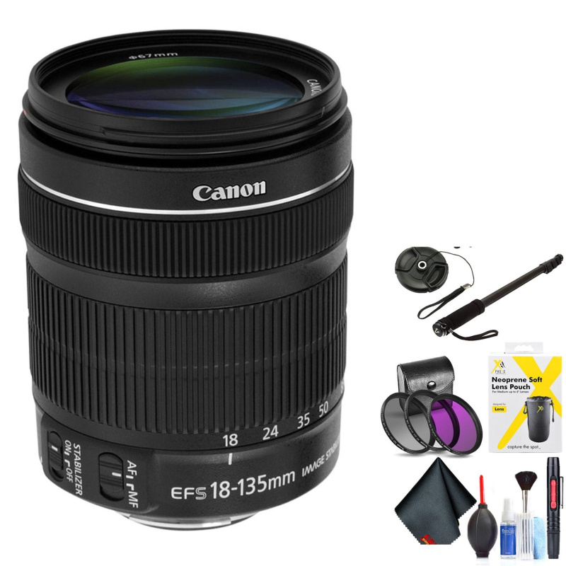 Canon EF-S 18-135mm F/3.5-5.6 is STM Lens for Canon 7D, 7D Mark Ii, 50D, 70D, 77D, 80D, Rebel Xti, Rebel T6I, Rebel T7I (International Model)