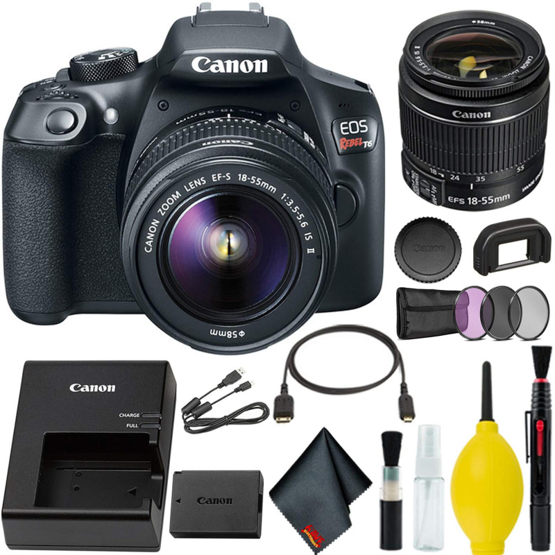 Canon EOS Rebel T6 DSLR Camera with 18-55mm Lens Starter Kit (International Model)