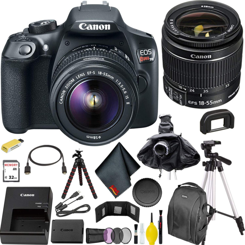 Canon EOS Rebel T6 DSLR Camera with 18-55mm Lens On-The-Go Kit (International Model)