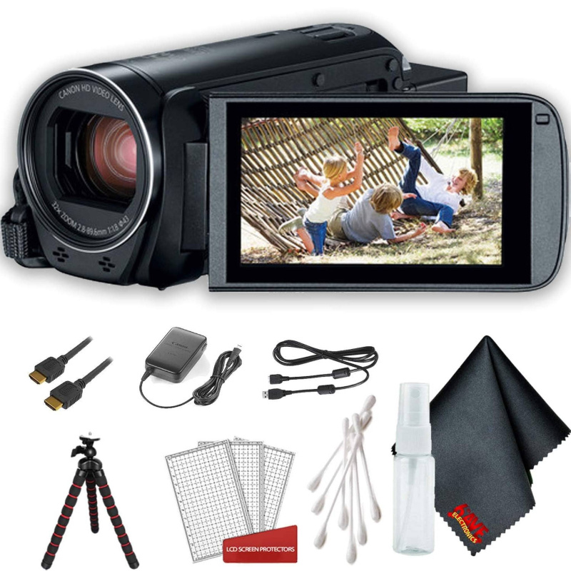 Canon VIXIA HF R800 Camcorder (Black) Basic Accessory Bundle (International Model)