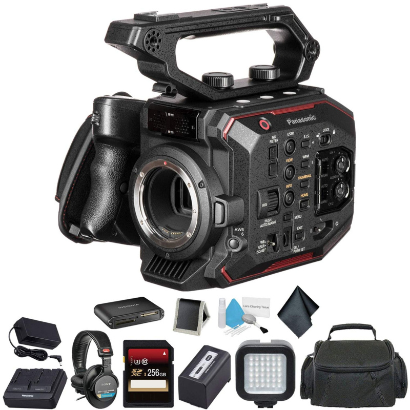Panasonic AU-EVA1 Compact 5.7K Super 35mm Handheld Cinema Camera Body AU-EVA1PJ - Bundle with 256GB Memory Card + USB Card