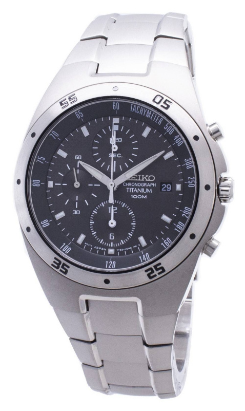 Refurbished Seiko Titanium Chronograph SND419 SND419P1 SND419P Men's Watch