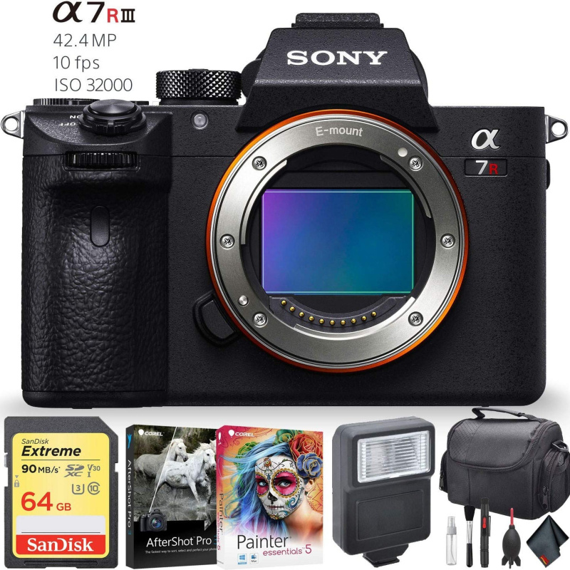 Sony Alpha a7R III Mirrorless Digital Camera (Body Only) Accessory Bundle