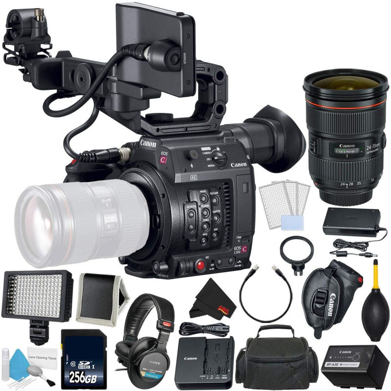 Canon EOS C200 Cinema Camera -EF-Mount International Model (2215C002) Bundle with Canon 24-70 F/2.8L II USM