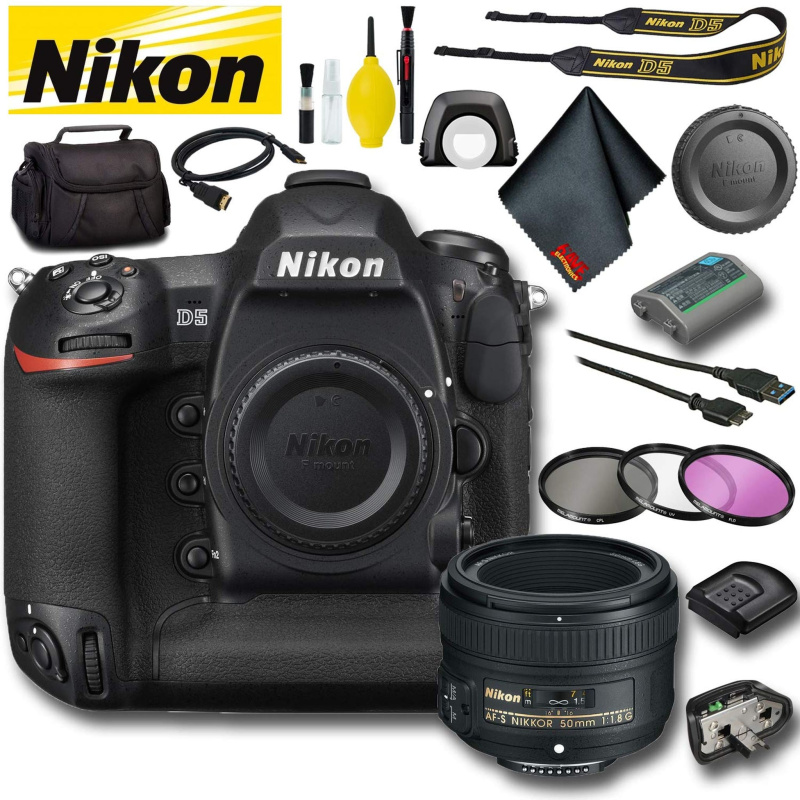 Nikon D5 DSLR Camera (Dual CF Slots) (International Model) Standard Bundle