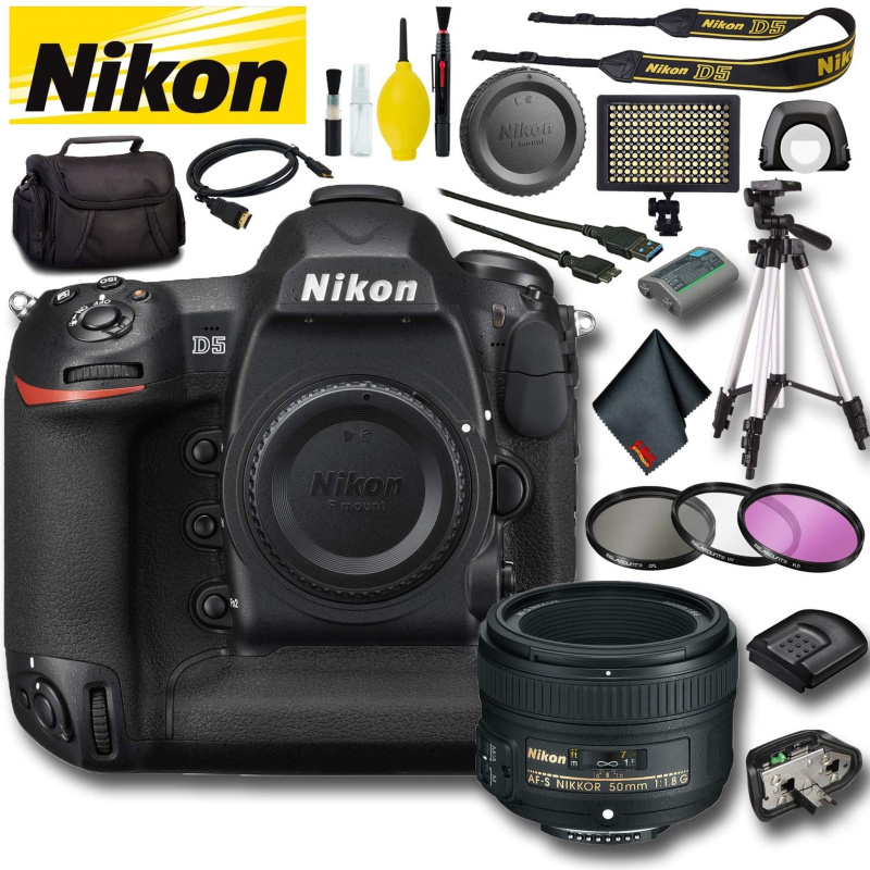 Nikon D5 DSLR Camera (Dual CF Slots) (International Model) Plus Bundle