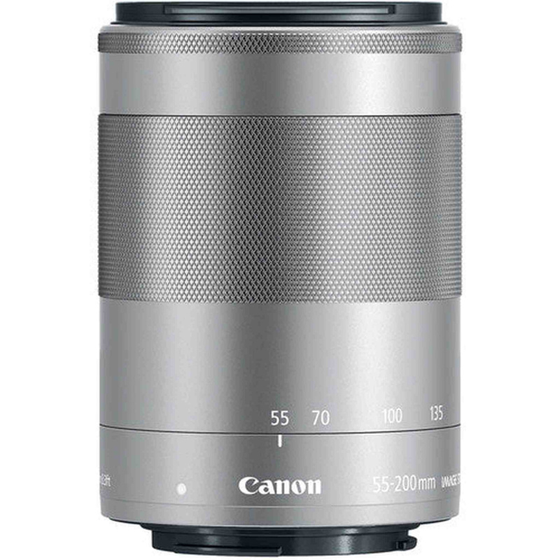 Canon EF-M 55-200mm f/4.5-6.3 Image Stabilization STM Zoom Lens (Silver) (International Version) (Bulk Packaging) (International Model)