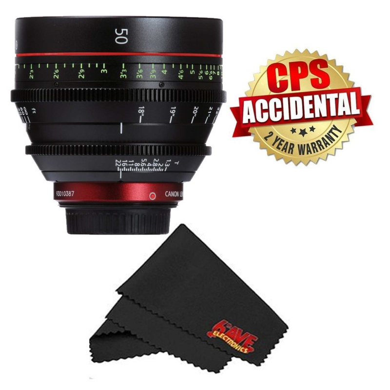 Canon CN-E Cinema Prime Lens (International Version) 2 Year Warranty (50MM) (International Model)