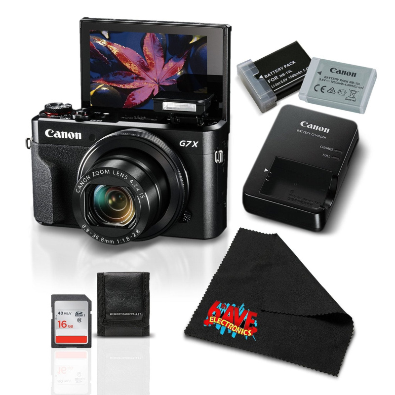 Canon PowerShot G7 X Mark II w/Accessories Bundle - Digital Camera w/1 Inch CMOS Sensor and Tilt LCD Screen Touchscreen (International Model)