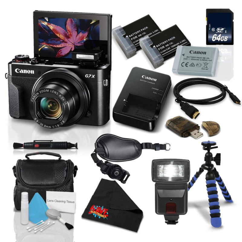 Canon PowerShot G7 X Mark II w/Accessories Bundle - Digital Camera (1066C001) International Version (International Model)