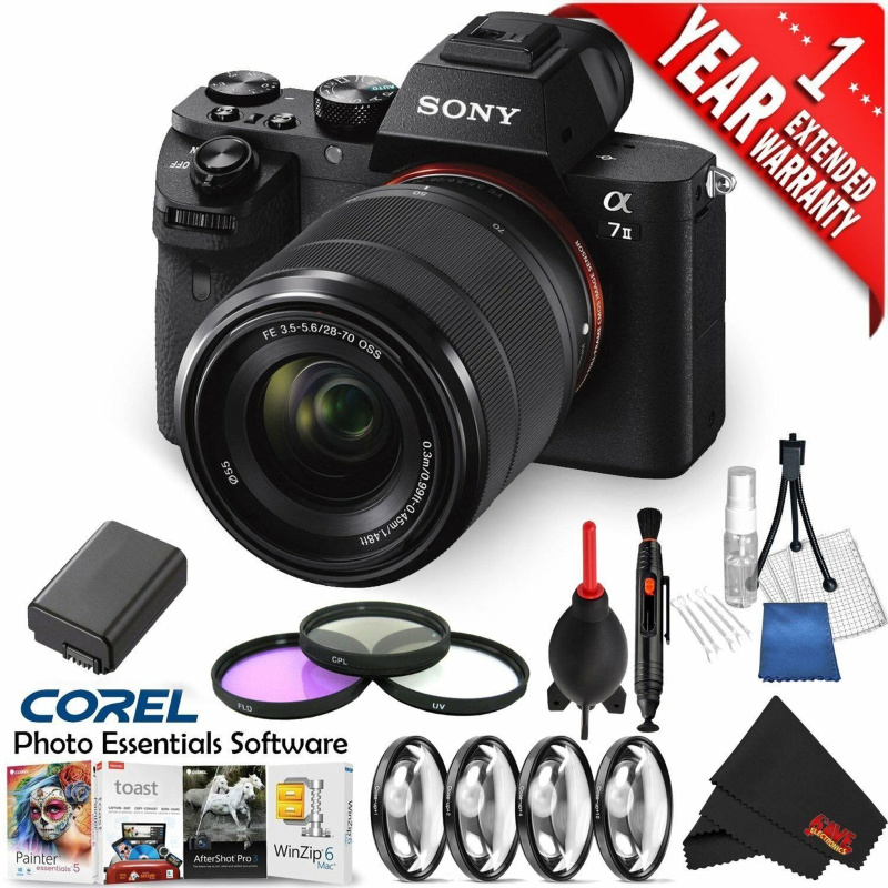 Sony Alpha a7 II Mirrorless Digital Camera International Version with FE 28-70mm f/3.5-5.6 OSS Lens + 1 Year Extended Wa