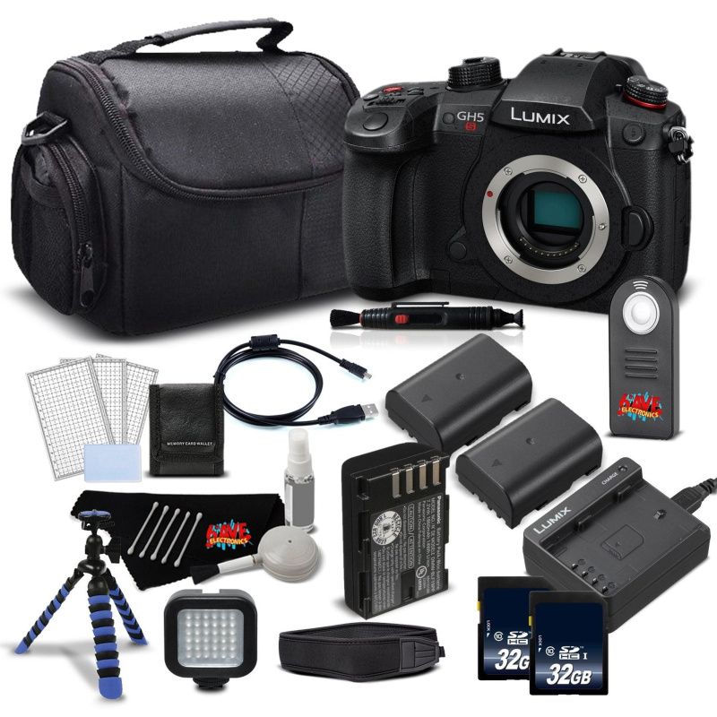 Panasonic Lumix DC-GH5S Mirrorless Micro Four Thirds Digital Camera DC-GH5S - Platinum Level Bundle- International Versi
