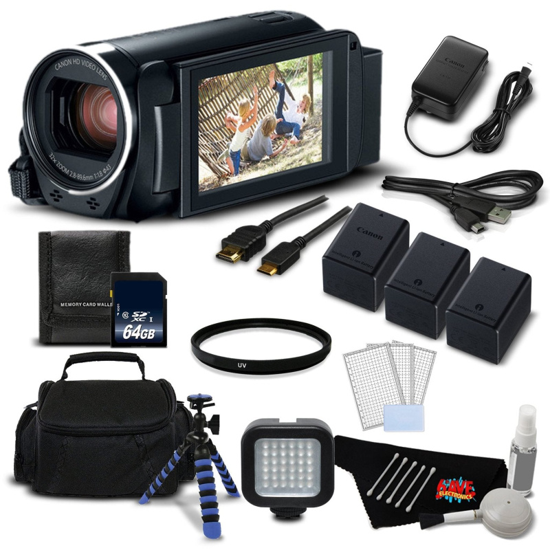 Canon VIXIA HF R800 Camcorder (Black) Full HD 1080p - Gold Level Bundle (International Model)
