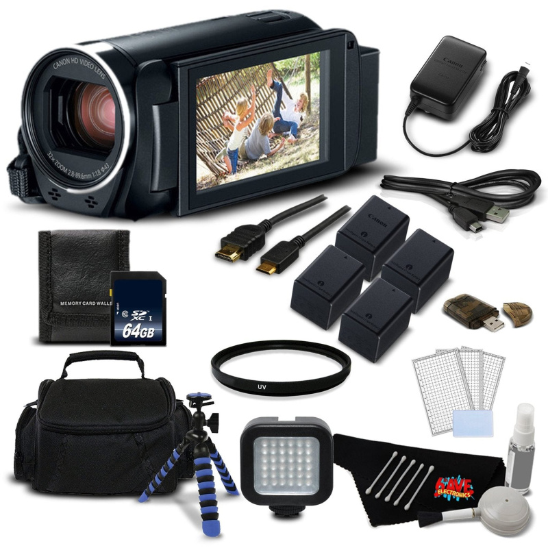Canon VIXIA HF R800 Camcorder (Black) Full HD 1080p - Platinum Level Bundle (International Model)