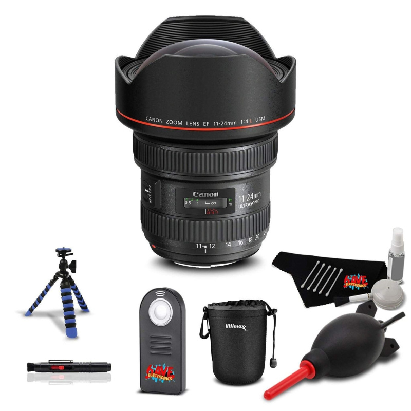 Canon EF 11-24mm f/4L USM Lens Professional Kit International Model Bundle