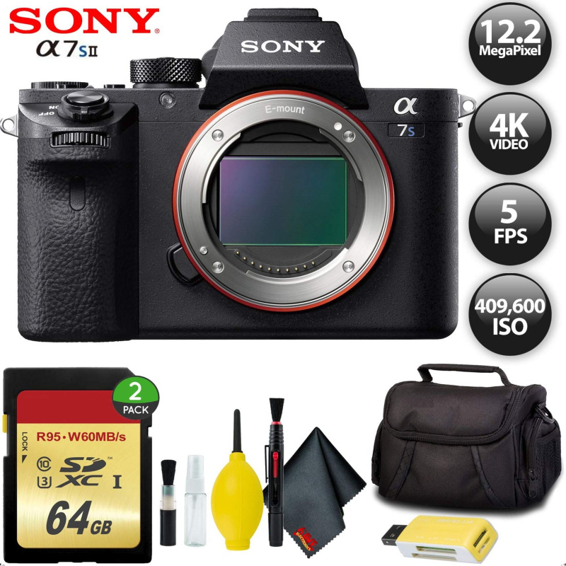 Sony?Alpha a7S II Mirrorless Digital Camera International Model + 128GB Memory Card Base Kit with Accessories