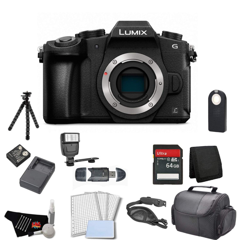 Panasonic Lumix DMC-G85 Mirrorless Micro Four Thirds Digital Camera (Body Only) Bundle with 64GB Memory Card + Replaceme