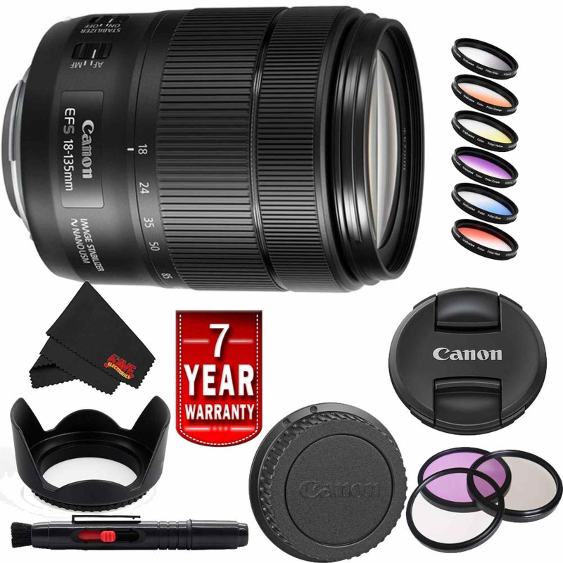 Canon EF-S 18-135mm f/3.5-5.6 is USM Lens (International Model) Advanced Bundle