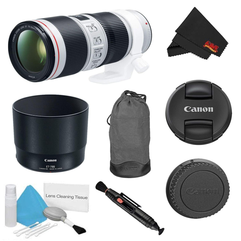 Canon EF 70-200mm f/4L is II USM Lens Bundle (International Model)