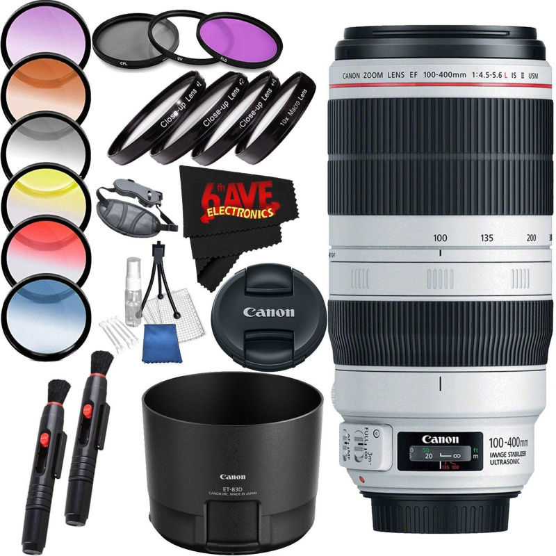 Canon EF 100-400mm f/4.5-5.6L is II USM Lens International Version Professional Accessory Combo (International Model)