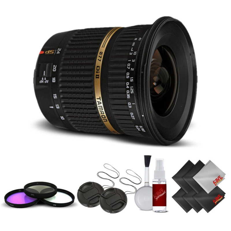 Tamron SP AF 10-24mm f / 3.5-4.5 DI II Lens For Sony International Version (No Warranty) Base Kit Bundle
