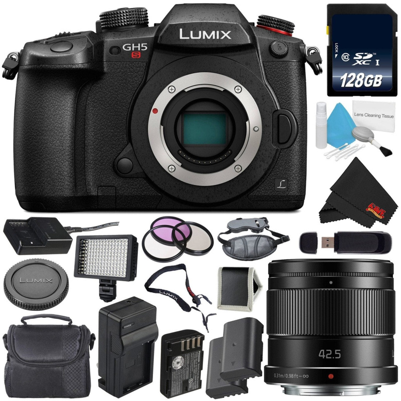 Panasonic Lumix DC-GH5S Mirrorless Micro Four Thirds Digital Camera International Version + Panasonic Lumix G 42.5mm Len