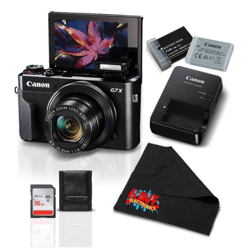 Canon PowerShot G7 X Mark II Digital Camera 1066C001 (International Model) Bundle with Spare Battery + 16GB Memory Card