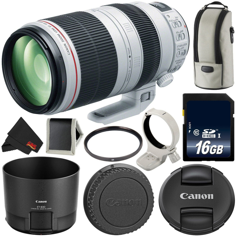 Canon EF 100-400mm f/4.5-5.6L is II USM Zoom Lens International Version Essential Bundle (International Model)