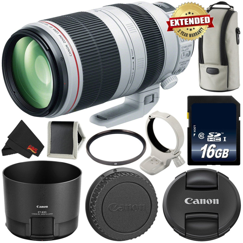 Canon EF 100-400mm f/4.5-5.6L is II USM Lens International Version 9524B002 - Essential Bundle (International Model)