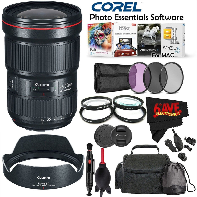 Canon EF 16-35mm f/2.8L III USM Lens International Version with Deluxe Accessory Combo (International Model)