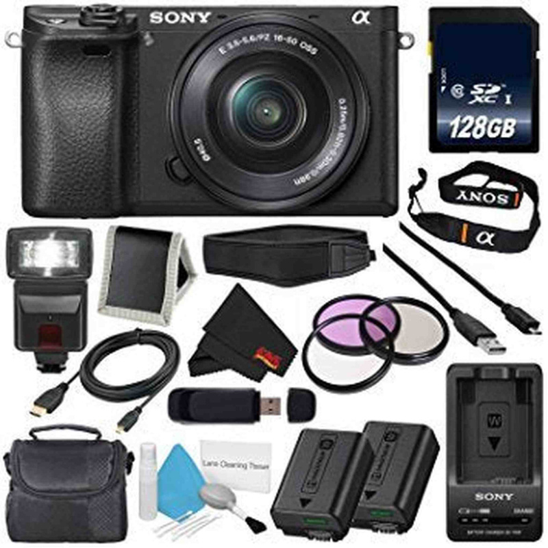 Sony Alpha a6300 Mirrorless Digital Camera with 16-50mm Lens (International Model) + NP-FW50 Replacement Lithium Ion Bat
